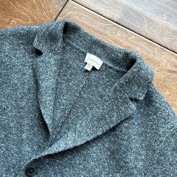 Club Monaco Marled Grey Sweater Blazer Jacket - Picture 4 of 6